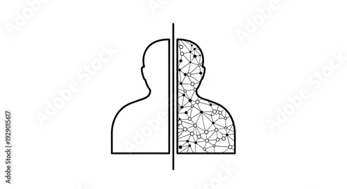 Person with Half Face Covered.