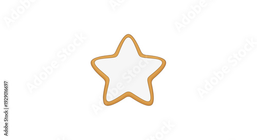 Golden star symbol on white background for ratings and reviews