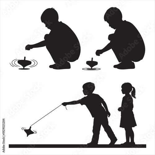 Vector silhouettes of people and workers in black outline art featuring a golf player, hockey team, and winter ski competition as a sport vector illustration