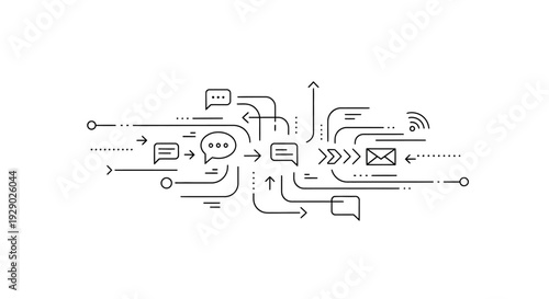 Complex Network System Flowchart Diagram.