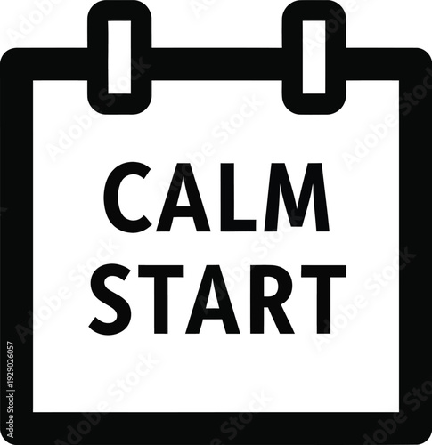 A calm start to the day is reflected in a simple calendar illustration, wqe (219) style