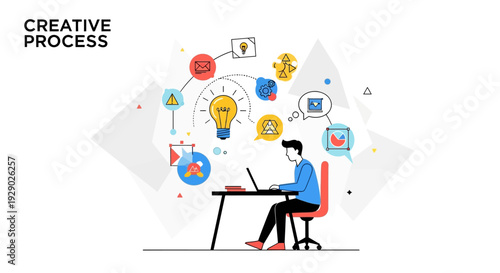 Man sitting at desk with laptop.