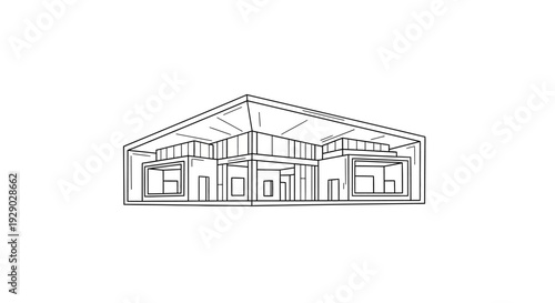 Large Building Architecture Design Blueprint.