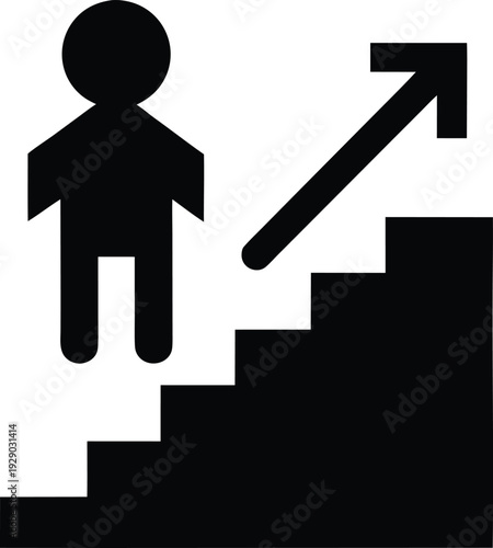 stairs-for-accessibility-silhouette-vector illustration on transparent background