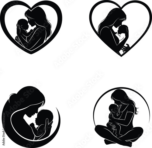 Heartfelt mother's day silhouettes for a cherished family moment
