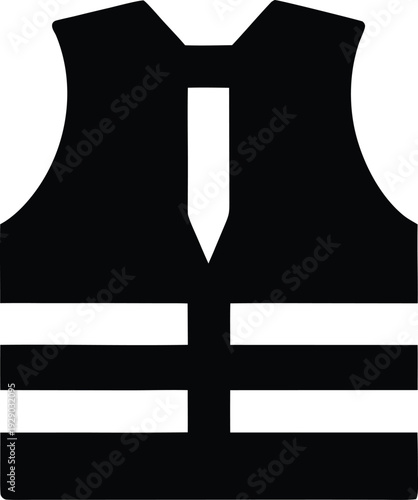 safety-vest-high-visibility-silhouette-vector illustration on transparent background