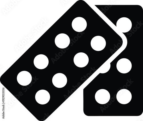 medicine-blister-pack-silhouette-vector illustration on transparent background