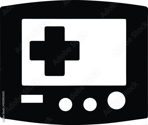 medical-monitor-screen-silhouette-vector illustration on transparent background