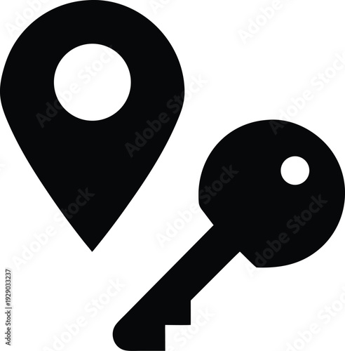 location-pin-map-marker-silhouette-vector illustration on transparent background