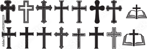 Easter sunday crosses symbols of faith and resurrection