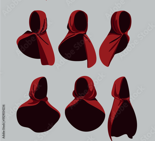 Medieval Red Hood and Cloak Set - Fantasy Character Outfit Design