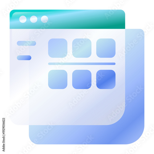 User Dashboard Glass UI Icon