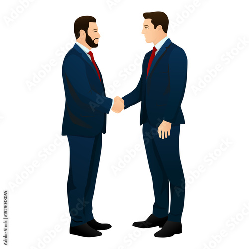 Business Partnership Handshake Illustration
