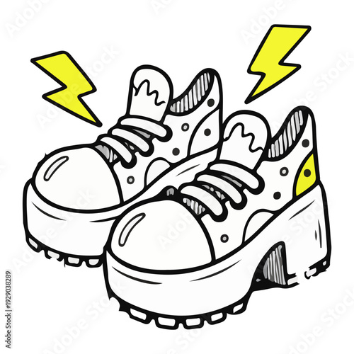 Platform Sneakers Illustration