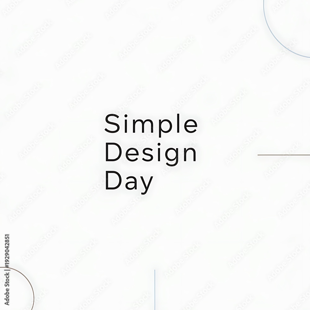 Fototapeta premium Minimalist design concept with simple text.