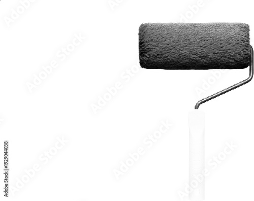 Paint Roller with Halftone Texture Effect