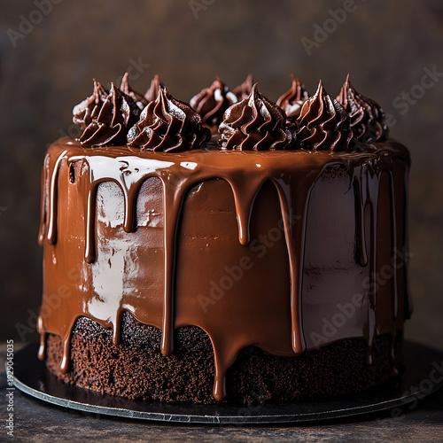 Delicious chocolate cake bakery food photography dark background close-up dessert inspiration