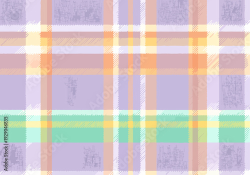 Subtle diagonal stripe plaid in calming shades
