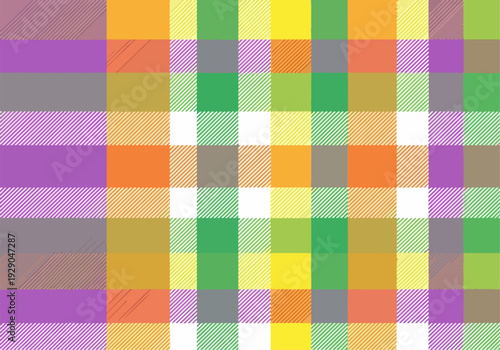 Minimalist tartan pattern with soft blended color blocks
