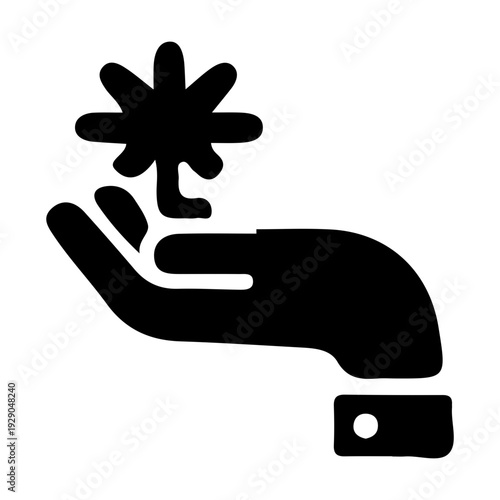 Hand Holding Star Icon