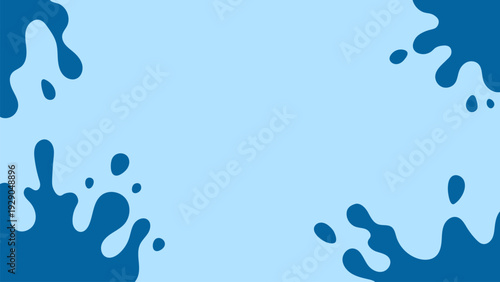 World Water Day 1920x1080 Background. Motion splashes and Spray edges, movement and airy for messaging. Bright aquatic aesthetic. Vector illustration