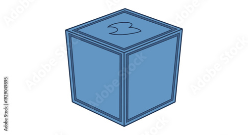 Blue cube with number twenty three.