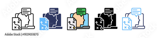 Communication Strategy multiple icon