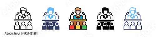 Public Speaking multiple icon