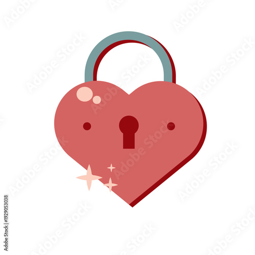 Heart Shaped Padlock Icon