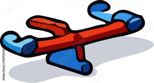 Red and Blue Seesaw.