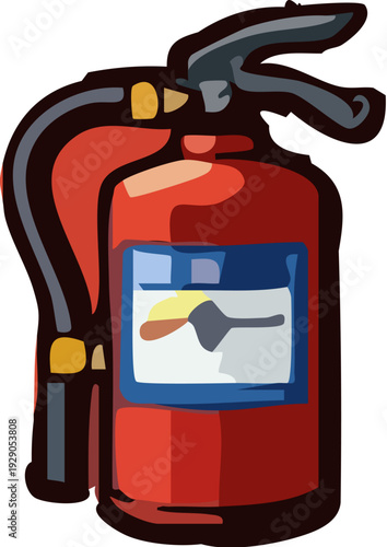 Red Fire Extinguisher Equipment.