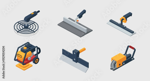 Set of Construction Tools and Equipment.
