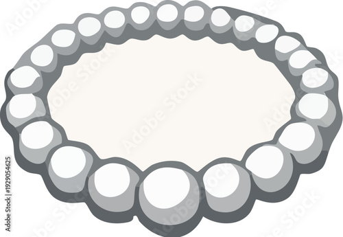 Silver Ring with Pearls.