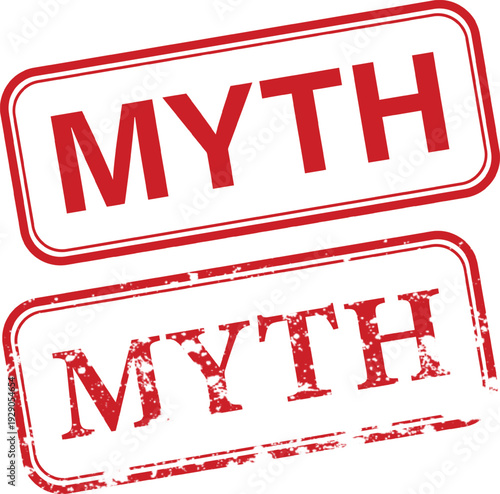 Myth Rubber Stamp Seal Concept.