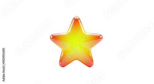Shiny Star with Orange and Yellow Gradient