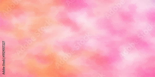 Abstract pink and orange watercolor background featuring a vintage grunge paper texture with soft bokeh light and pastel smoke patterns for an artistic wallpaper design