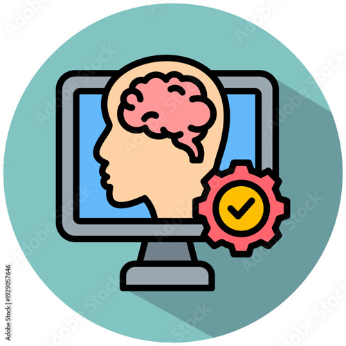 Cognitive Bias isometric color illustration