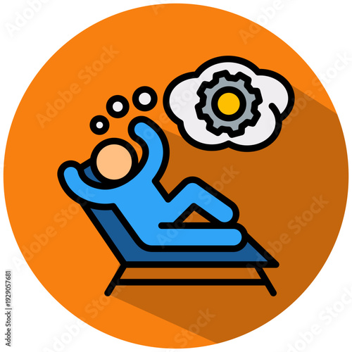 Thought Pattern isometric color illustration