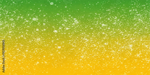 Fresh macro orange water drops create a shiny liquid texture with cold bubbles on a wet glass surface, reflecting gold light and a fresh rain pattern like cold beer or champagne