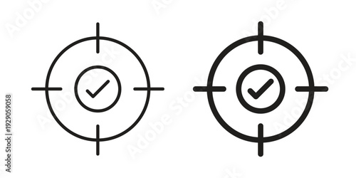 Accuracy icon on white background. Simple vector illustration for graphic and web design