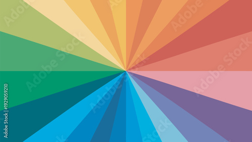 A vibrant and colorful abstract illustration of a rainbow spectrum with diverse hues and shades