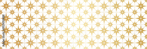 Gold gradient elegant star tile seamless vector pattern banner background