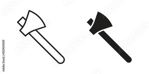 Axe icon on white background. Simple vector illustration for graphic and web design
