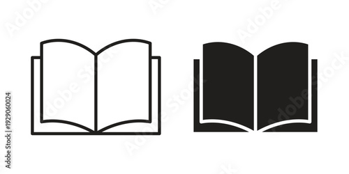 Book icon on white background. Simple vector illustration for graphic and web design