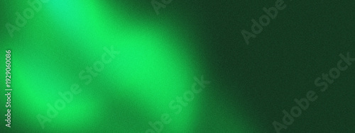 Canvas Print Abstract image features grainy texture gradient of glowing emerald and dark fore