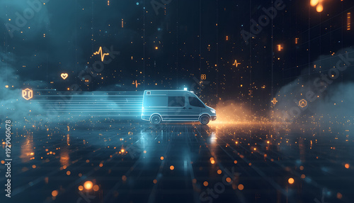 emergency ambulance theme background
