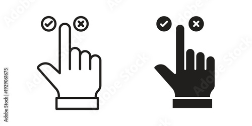 Choice icon on white background. Simple vector illustration for graphic and web design