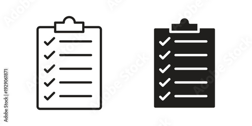 Clipboard icon on white background. Simple vector illustration for graphic and web design