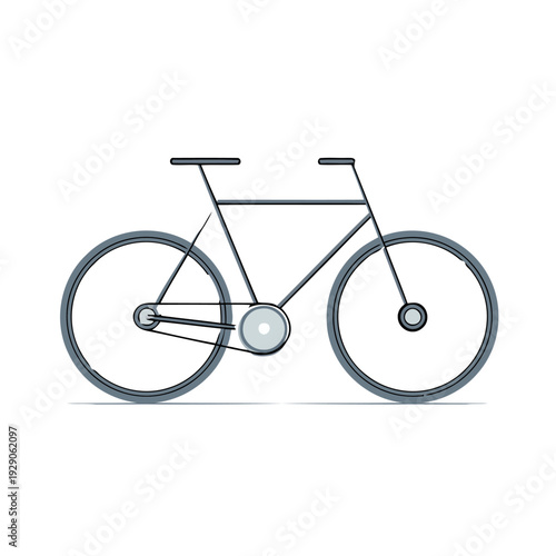A simple line drawing of a bicycle, a mode of transportation for fitness and recreation