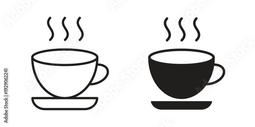 Coffee icon on white background. Simple vector illustration for graphic and web design